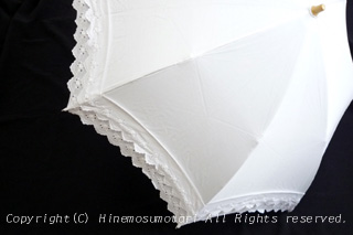 綿レースの日傘