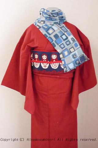 フリースのマフラー　青系