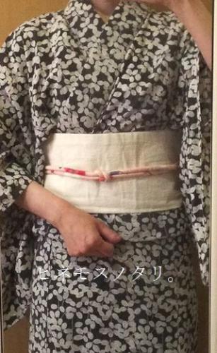 葉っぱ柄の浴衣