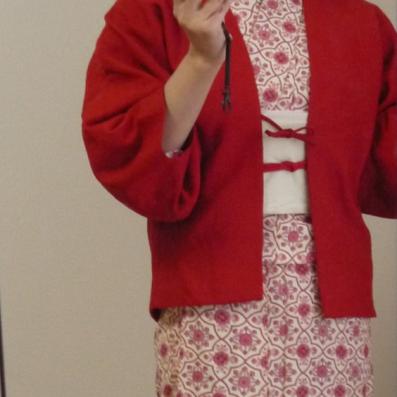 赤の茶羽織