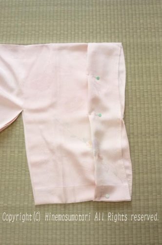長襦袢の袖調整の技