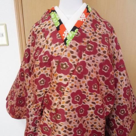 銘仙の道中着風上っ張り