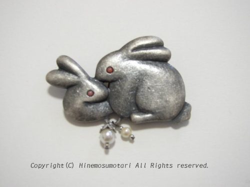 うさぎ帯留め