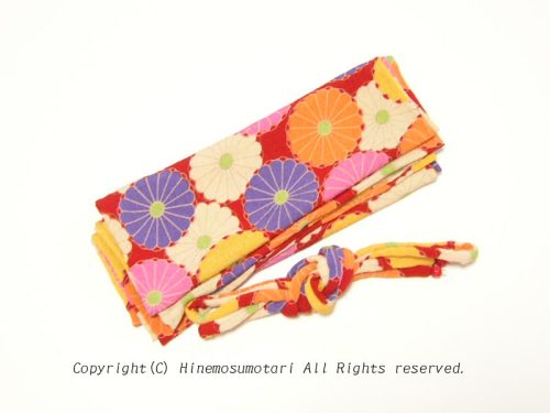 菊柄の帯揚げ帯締めセット