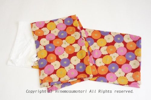 菊柄の替え袖＆裾よけセット